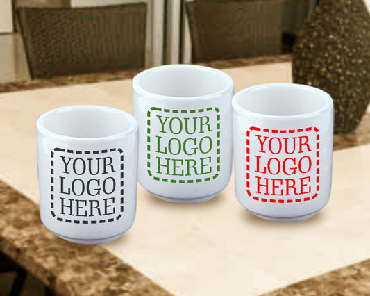 1.2 oz. Custom Printed White Sake Cups