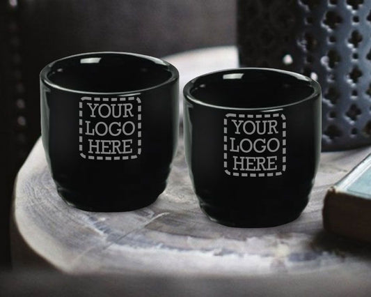 1.5 oz. Personalized Black Sake Cups