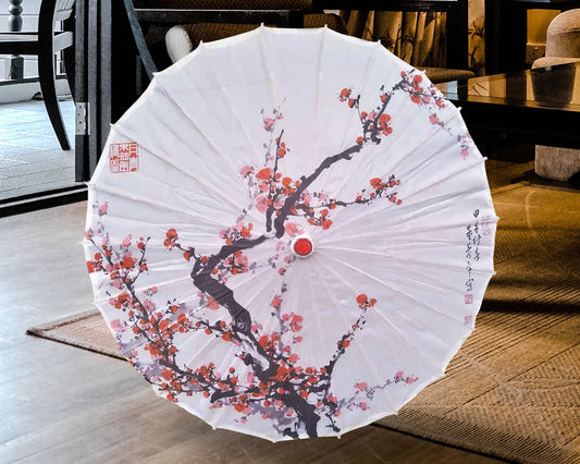32 Inch Cherry Blossom Silk Parasol
