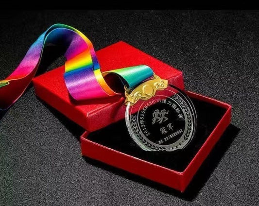 Custom Engraved Crystal Medal