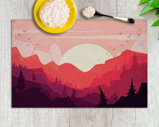 Custom Printed Cotton Linen Placemats (Full Color)