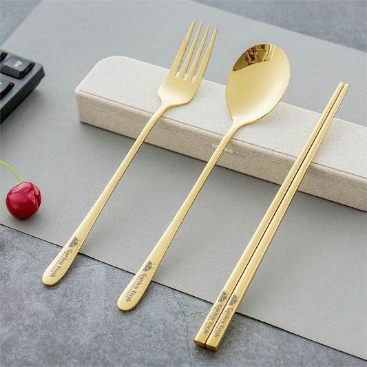 Custom Engraved 3-Piece Cutlery Set with Case