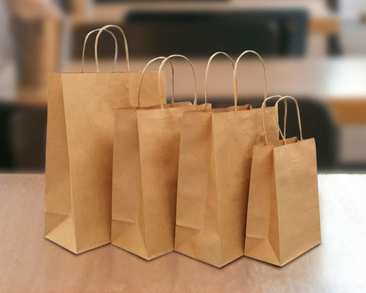 Blank Kraft Paper Bags with Handle