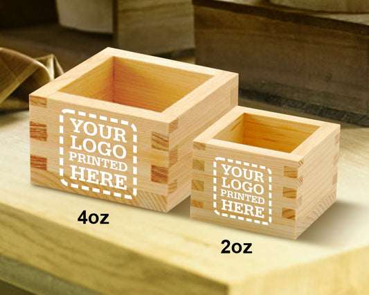 Personalized Bamboo Sake Masu Cups