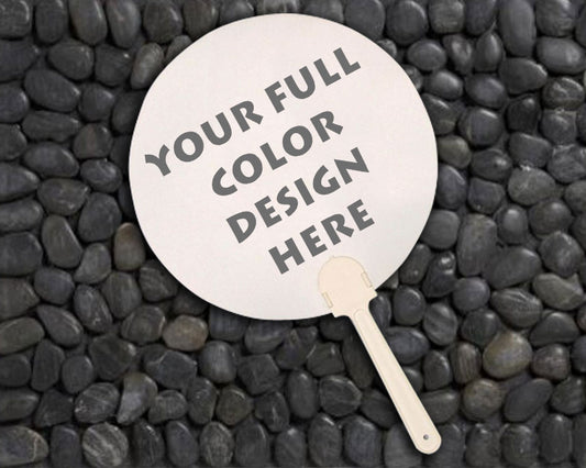 Personalized Plastic Hand Fans (Full Color)