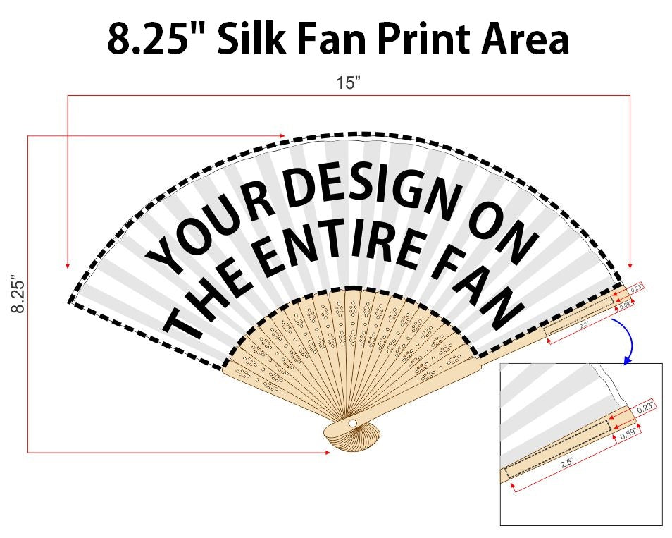 Promotional Silk Fans Full Color
