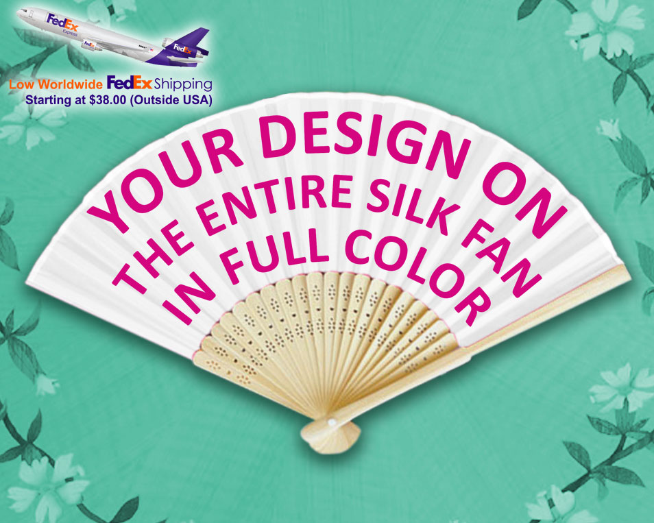 Promotional Silk Fans Full Color