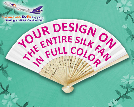 Promotional Silk Fans Full Color