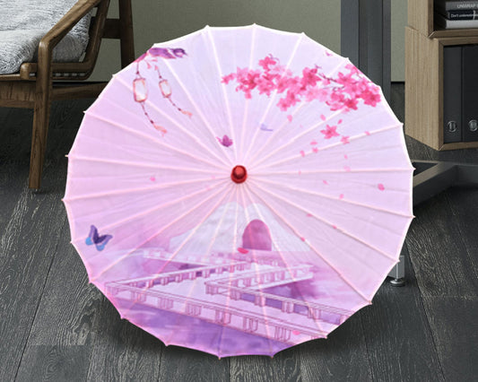 33 Inch Rainproof Oiled Paper Parasol Umbrella