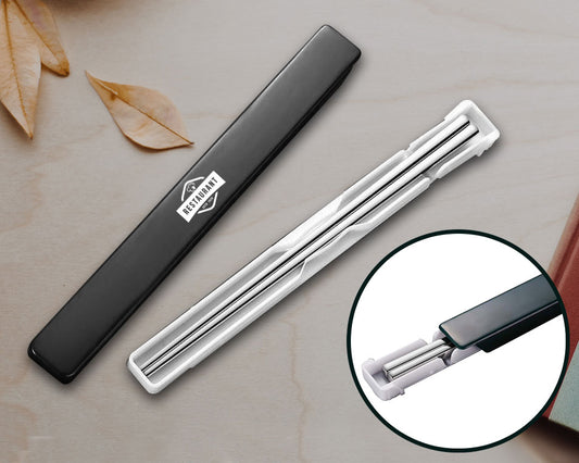 Stainless Steel Chopsticks with Personalized Chopsticks Case