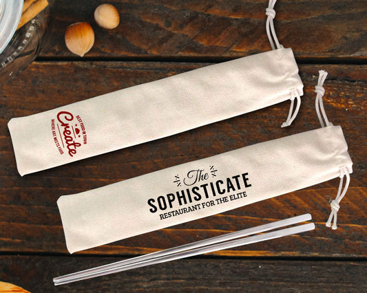 Stainless Steel Chopsticks w Personalized Chopsticks Pouch