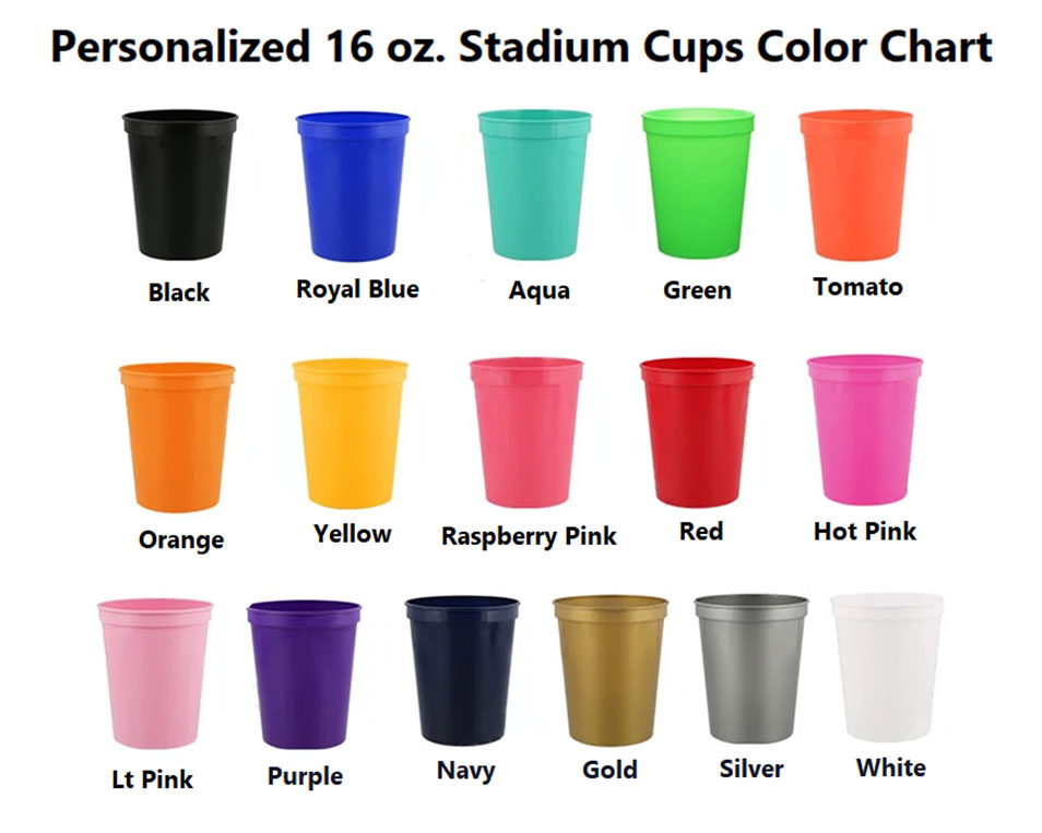 16 oz. Personalized Stadium Cups