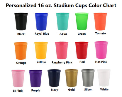 16 oz. Personalized Stadium Cups