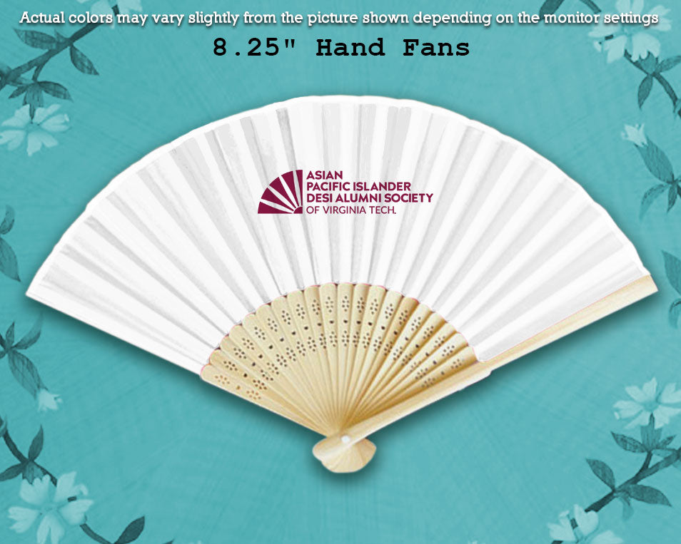 Custom Printed Paper Fans, Personalized Fan w Front Print ...