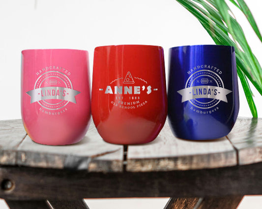 12 oz. Custom Engraved Stainless Steel Egg Tumbler