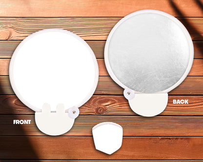 Personalized Pop-Up Fan with Photo Reflector and 2-Sided Pouch (Full Color)