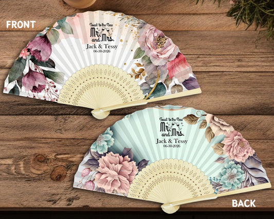 Personalized Double-Sided Printing Paper Fans (Full Color)