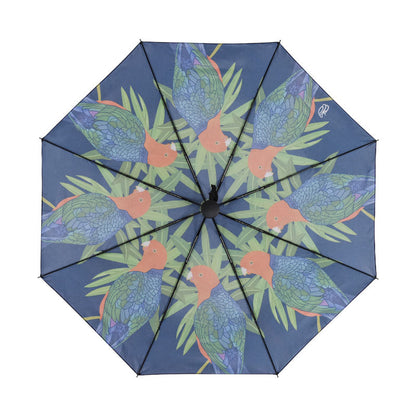 21" Personalized Umbrella (Full Color): 3-Fold, Fully-Automatic, Windproof