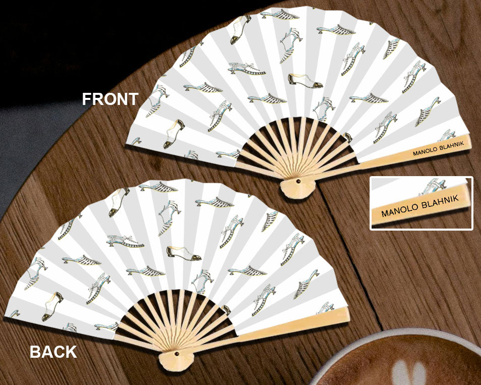 26.5 cm Personalized Double-Sided Silk Fans (Full Color)
