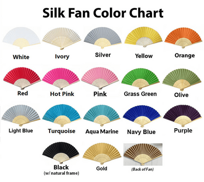 Silk Fans Wholesale or Bulk (Case of 600 Pieces)