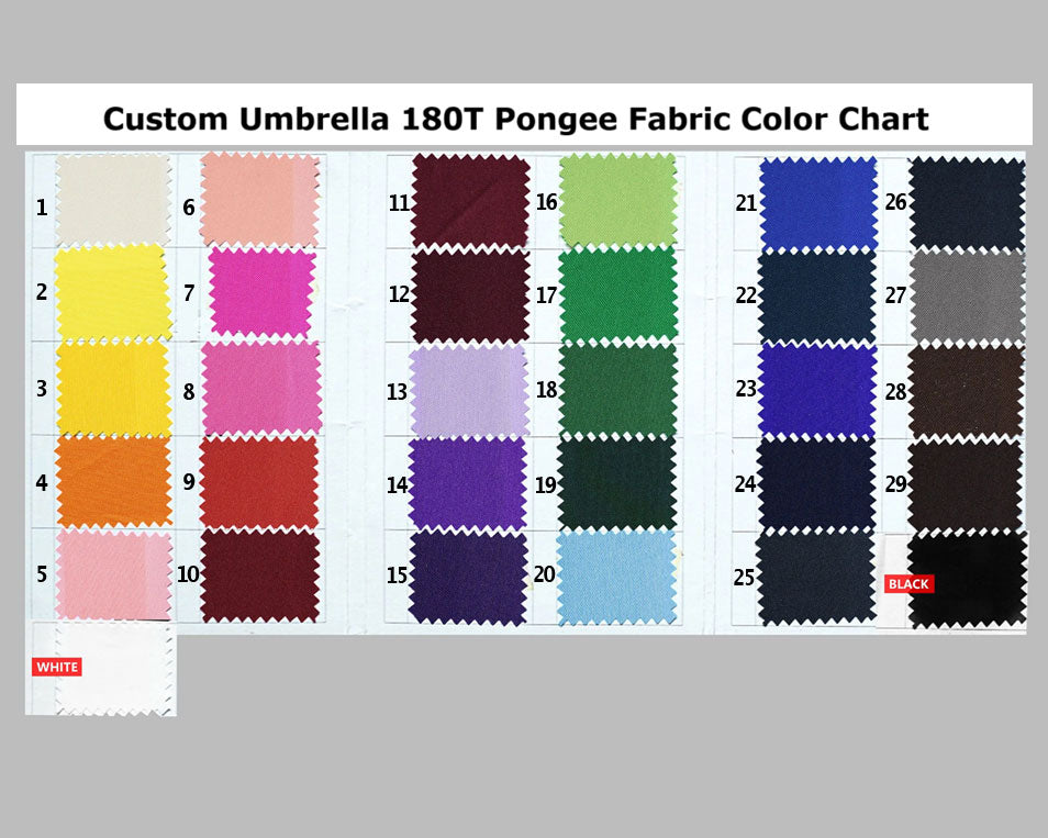 21" Custom Umbrella w Solid-Color Logo: 3-Fold, Fully-Automatic, Windproof