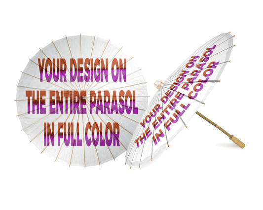 Custom All-Over Print Paper Parasol Umbrella (Full Color)