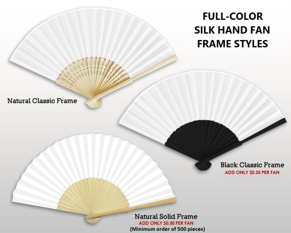 Personalized Double-Sided Printing Paper Fans (Full Color)