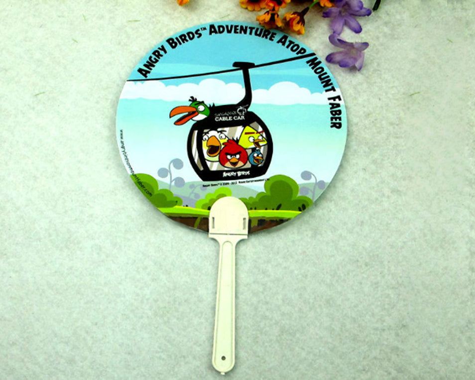 Personalized Plastic Hand Fans Full Color