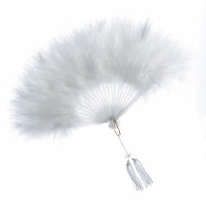 White Marabou Feather Fan