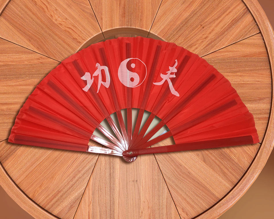 Yin Yang Large Nylon Kung Fu Fan